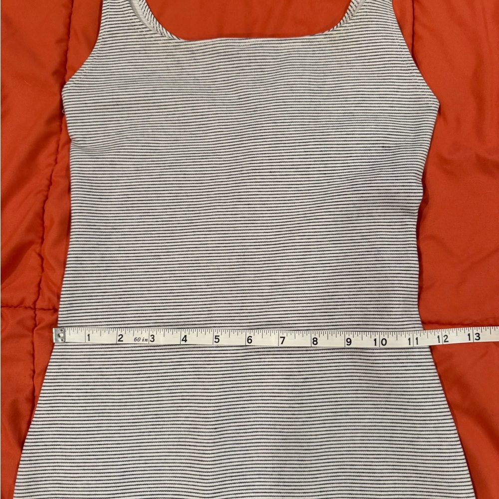 Zara Cream and Black Striped Midi Dress - Picture 6 of 7
